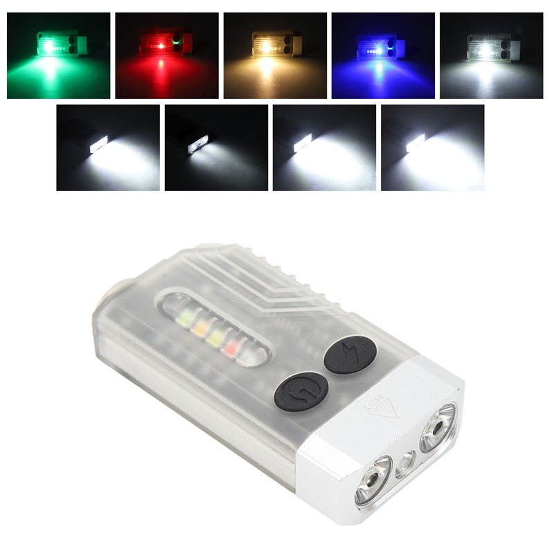 EDC Flashlight Sound Light Warning 365nm Purple Light 1000 LM