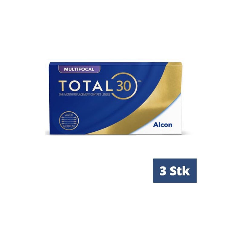 TOTAL30 Multifocal Monthly Lenses, Pack of 3, BC 8.4 m,