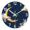 Constantplanet 14 Inch Moon Clock for Kids Bedroom Small Glow