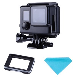 Suptig Protective case Black Charging case Wire Connectable Skeleton Protective Side Open Housing case for GoPro Hero 4 Hero 3+ Hero 3 camera