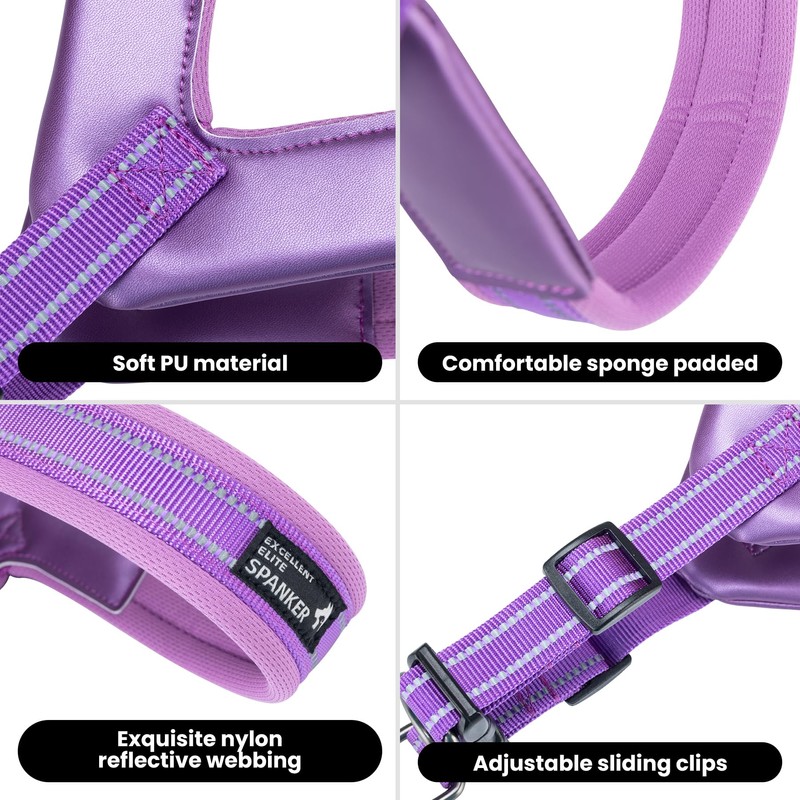 EXCELLENT ELITE SPANKER No Pull Dog Harness Step-in Adjustable Reflective