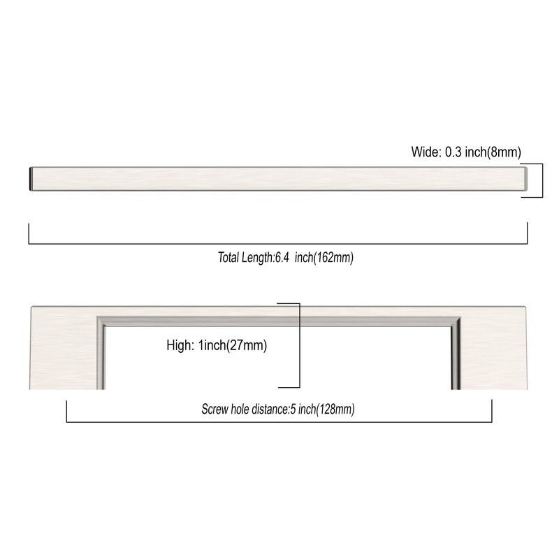 Asidrama 10 Pack 5 Inch(128mm) Brushed Satin Nickel Kitchen Cabinet