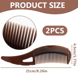 NHQZ Pack of 2 dandruff comb, scalp comb, size is 15-20 cm, and dirt removal comb for women and men, healthier scalp, reduces itching