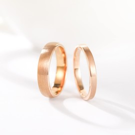 Greenpod 5mm Rose Gold Tungsten Wedding Bands for Women Men Brush Engagement Ring Size 11