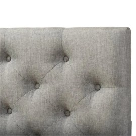 Baxton Studio Viviana Tufted Queen Panel Headboard in Gray