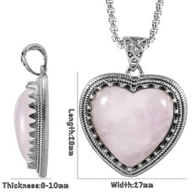 TUMBEELLUWA Amethyst Crystal Heart Necklace for Women, Copper Wrapped Love Pendant Necklaces Trendy Jewelry Gift for Her Birthday