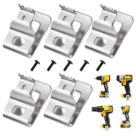 N268241 N086039 Belt Clips for 20V Power Tools, Compatible with, DCD980, DCD985, DCD980L2, DCD985L2,Includes Free Screws and Stainless Steel Drill Tool Hooks 5 PCS