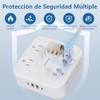 Glückluz Regleta Multicontacto Conector Multiple con 5M Electrica Extensión