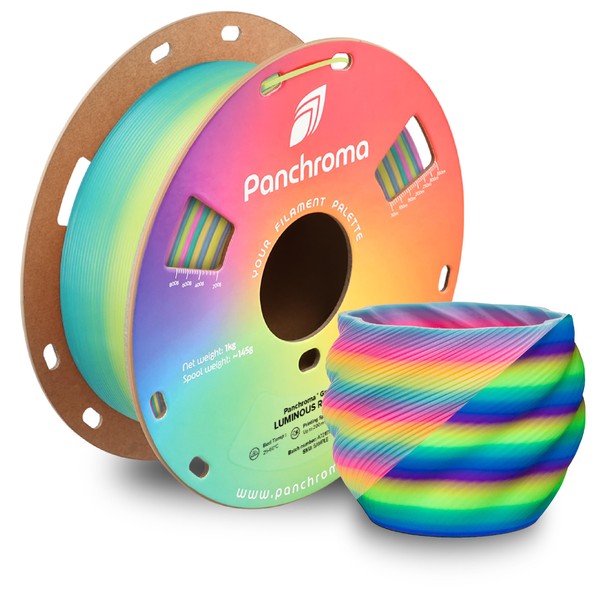 Polymaker Panchroma PLA Filament, Luminous Rainbow 1.75mm 3D Printing Filament,