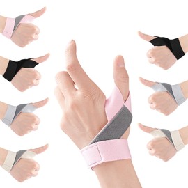 Pluvyze 8 Pieces Thumb Support for Left Right, Breathable Thumb CCD Joint Bandage, Relieve Discomfort, Thumb Splint Right for Wrist Sports Tendonitis