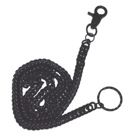 Tiger Smile Men's Wallet Pocket Double Curb Steel Chain Black Color 33"