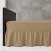 Egypto Plain Dyed Deep 𝐅𝐢𝐭𝐭𝐞𝐝 𝐕𝐚𝐥𝐚𝐧𝐜𝐞 Sheet Double – Easy Care Soft & Durable Fitted Sheet with 30 cm Deep Frill – Breathable – Fit Over Mattress – Machine Washable (Double,Latte)