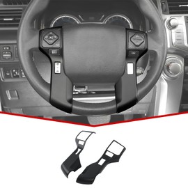 JeCar Steering Wheel Overlay Trim Cover Interior Accessories Fit for Toyota 4Runner SUV 2010-2024 Specific Model, Matte Black