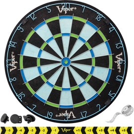 Viper Chroma Tournament Bristle Steel Tip Dartboard Set with Staple-Free Bullseye, Triangular Spider Wire for Reduced Bounce Outs, High-Grade Self-Healing Premium Sisal