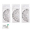 3 Pieces Protractor Set,Angle Measurement Tool,Plastic Protractors Maths Geometry Drafting