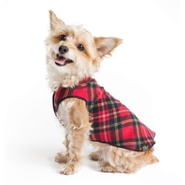 Gold Paw Stretch Fleece Dog Coat – Soft, Warm Dog Clothes, Stretchy Pet Sweater – Machine Washable, Eco Friendly – All Season – Sizes 2-30, Black, Size 2