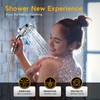 WCQQ High Pressure 10 Ways Handheld Shower Head Chrome Anti-Clog