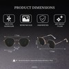 NIEEPA Small Round Polygon Polarized Sunglasses Fashion Trendy Designer Shades
