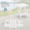 LUE BONA Small Folding Side Table, HDPS Outside End Table