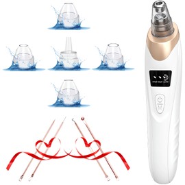 Blackhead Remover Pore Vacuum Kit - 2023 Upgraded Blackhead Extractor Tool with 3 Adjustable Suction Levels, 5 Probes, USB Rechargeable, Suitable for Women and Men