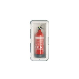 NuovaRade Storage Case for Fire Extinguisher 2lbs with Transparent Door, White