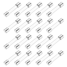 sourcing map 15A 250V Glass Fuse 6x30mm Time Delay Fuse UL Listed Slow Blow Fuse for Home Appliances(Pack of 20)