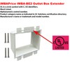 iMBAPrice BE2-2 2-Gang White Electrical Box Extender, UL Listed, 2-Pack
