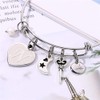 Initial Charm Bracelets For Women - Engraved N Initial Charm