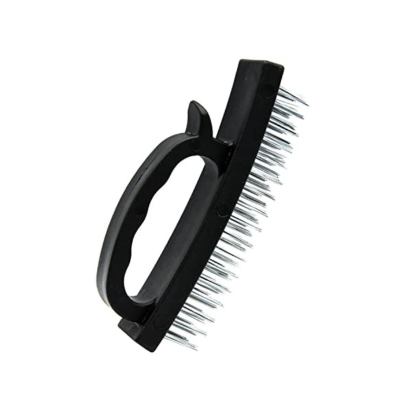Kingman Wire Brush 6.5 Inch with Plastic Comfort Grip Handle