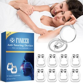 Pack of 8 Snoring Stoppers, Anti-Snoring Stopper, Reusable Anti Snoring Nose Separator, Anti Snoring Nose Clip, Anti Snoring, Prevent Snoring, Nose Clip Against Snoring
