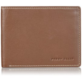 Perry Ellis Men's Portfolio Slim Bi-Fold with Contrast Stitch RFID Wallet, Lugg, One Size