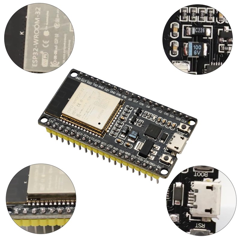 Pack of 5 ESP32 WROOM 32 Development Board, 38-Pin ESP32