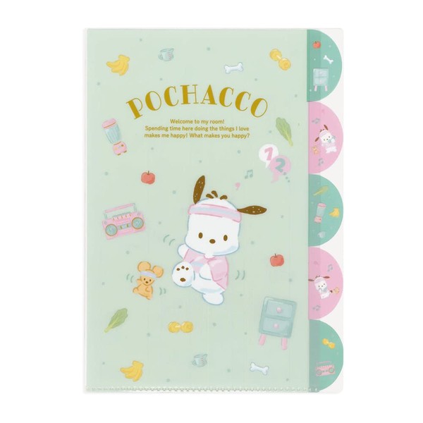 Mplan Sanrio Characters Index File A4 Pochacco 001605-52 Green