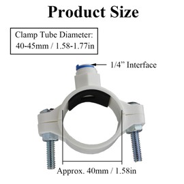 Begot 1 Pcs Water Filter Drain Saddle Valve with 1/4 Inch Quick Connect for Reverse Osmosis System, Easy to Install