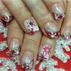 RIICFDD Christmas Press on Nails Short Square Fake Nails with