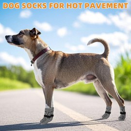 KOOLTAIL Anti Slip Dog Socks to Prevent Licking Paws,Dog Shoes for Hot Pavement & Hardwood Floors,Durable Soft Double Sided Grippy Socks for Small Medium Large Dogs, Traction Control for Senior Dogs
