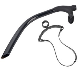 Silicone Swimming Front Breathing Tube Training Professional Adults Snorkel Diving Tube(Black)