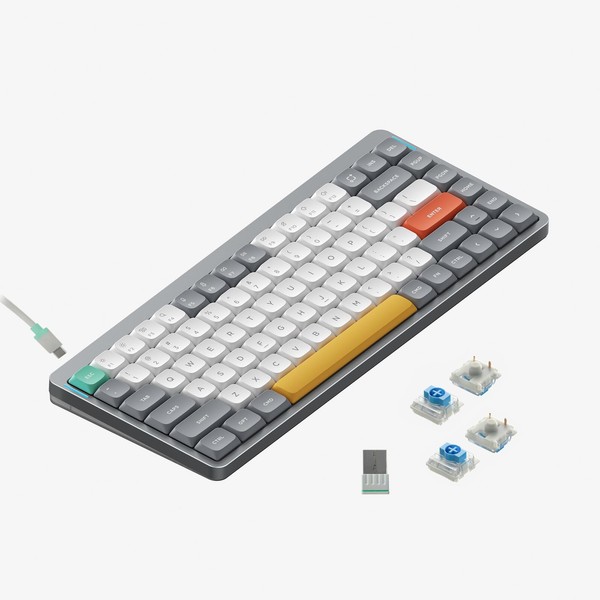 nuphy Air75 V2 Portable 75% Mechanical Keyboard,Wireless Keyboard,Supports Bluetooth/2.4G/USB-C RGB