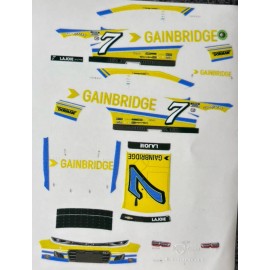 Unbranded Custom 2023 Corey LaJoie #7 Gainbridge 1/64 Scale NASCAR Peel & Stick Decals