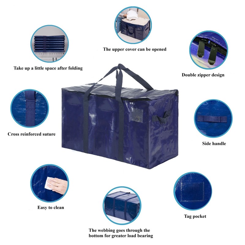 Extra Heavy Duty Large Moving Bags with Strong Zipper &