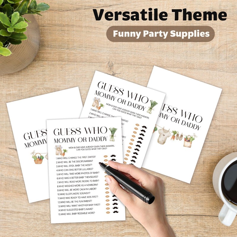 Kqfdr Locally Grown Baby Shower Games - Guess Who Mommy