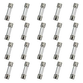 HUAREW T1AL250V 20 Pcs 5x20mm Slow Blow Glass Fuse 1A 250V 0.2 x 0.78 inch time delay Fuse
