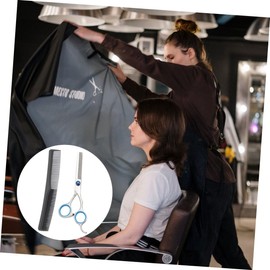 minkissy 2pcs Hair Comb Teeth Scissors Barber Shears Hair Scissors