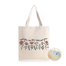 Joybloks Preschool Teacher Gifts, New Teacher Ever Appreciation Week Tote Bag, Christmas & End of Year Ideas for Women, Christian Thank You Ideas School Canvas Bag w/Magnetic Buckle & Interior Pocket