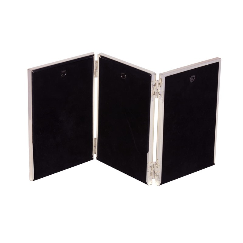 5 x 7-inch Silver Thin Edge TRIPLE PORTRAIT Photo Frames