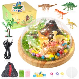 Laclun Make Your Own Dinosaur Night Light(USB Upgrade Version), DIY Light Kit, Arts and Crafts for Kids, Best Birthday Christmas Gifts for Kids Age 4 5 6 7 8 9 10 Year Old with Greeting Card