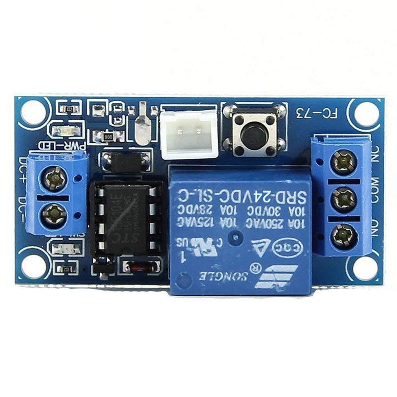 HiLetgo 2pcs 24V Single Bistable Self-Locking Relay Module Push to