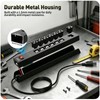 7 Outlet Metal Long Power Strip with Overload Protection 6ft