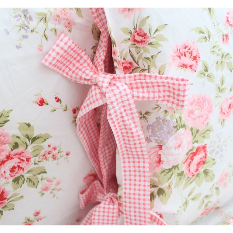 FADFAY Bed Sheets Pink Rose Floral Print Bed Sheet Set