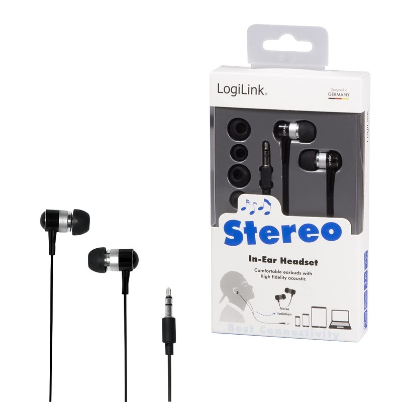 LogiLink HS0015A Stereo In-Ear Headphones Black